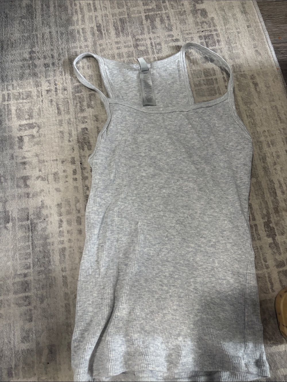 SKIMS Light Gray Ribbed Camisole Tank